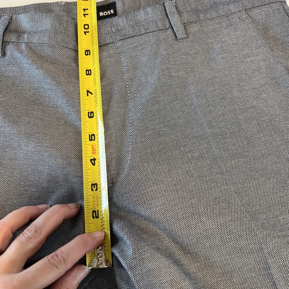 Hugo Boss Kaito Slim Fit‎ Trouser Stretch Men Size 34 Navy Gray Pattern